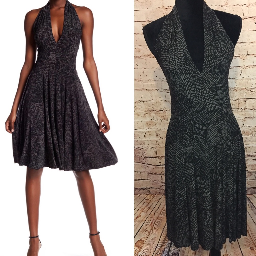 KamaliKulture Norma Kamali Halter Dress Gray Small